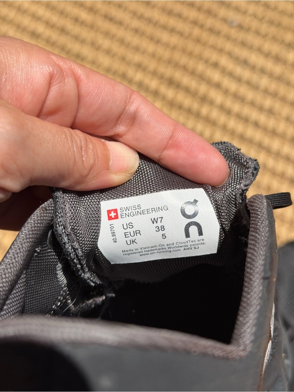 On Running Black Mesh Performance Sneakers - Picture 8 of 13